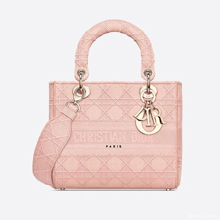 Cheap Bag Canvas Pink Motif D-lite Lady Medium Cannage 0814 Luxury